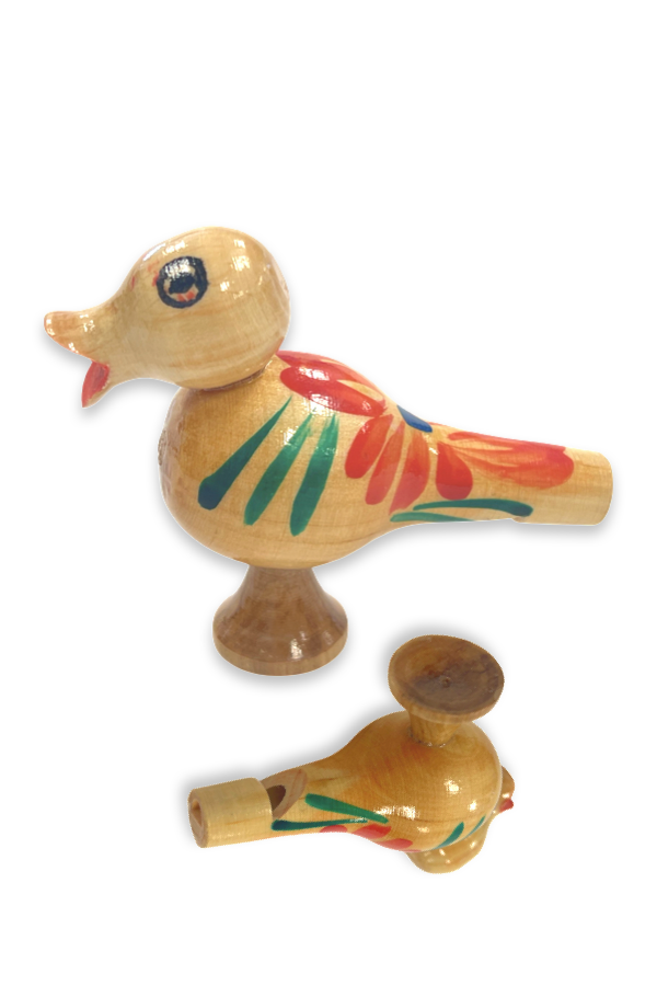Artisan crafted Ukrainian whistle toy-bird