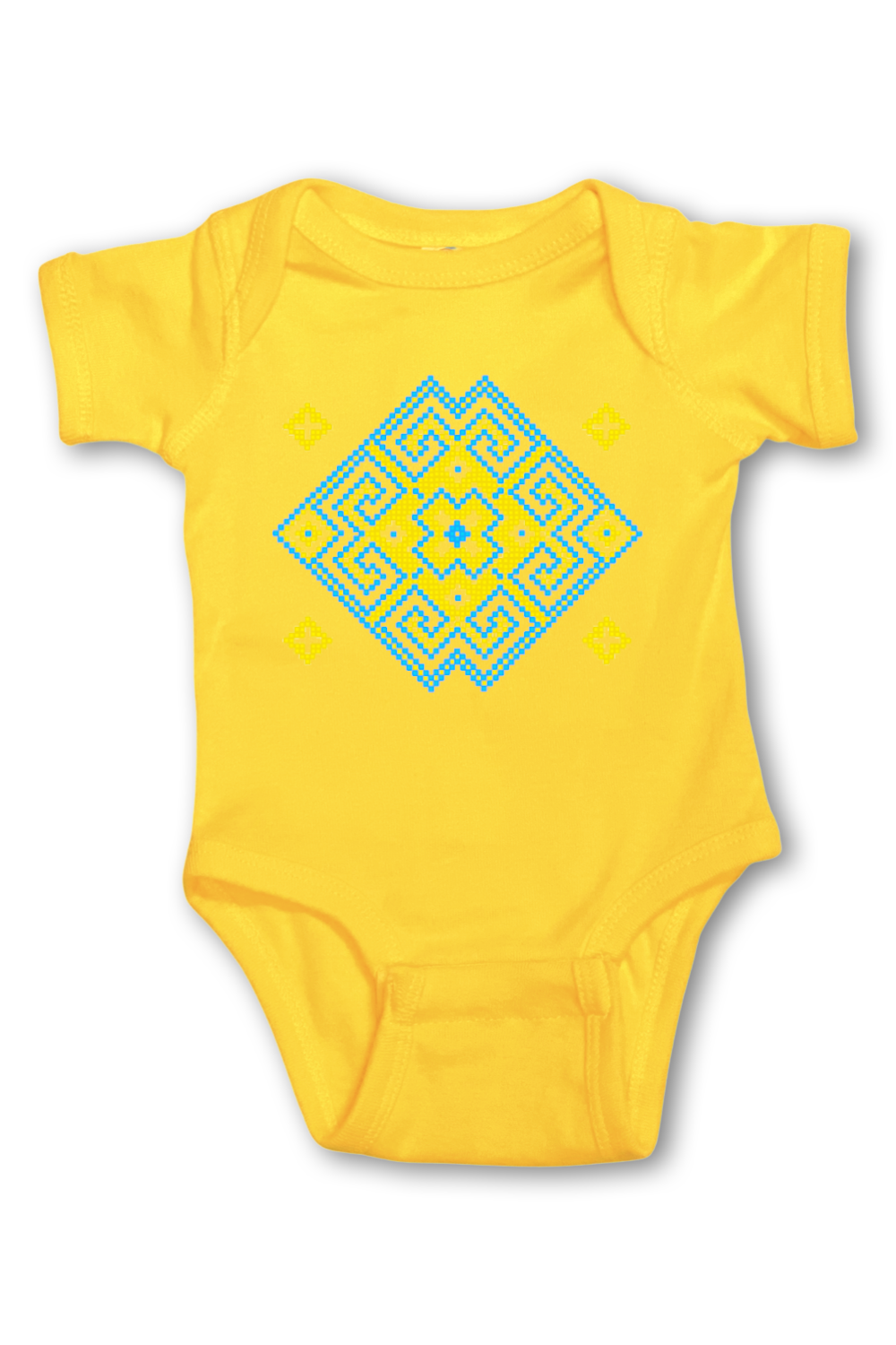 Infant onesie "Vortex" yellow