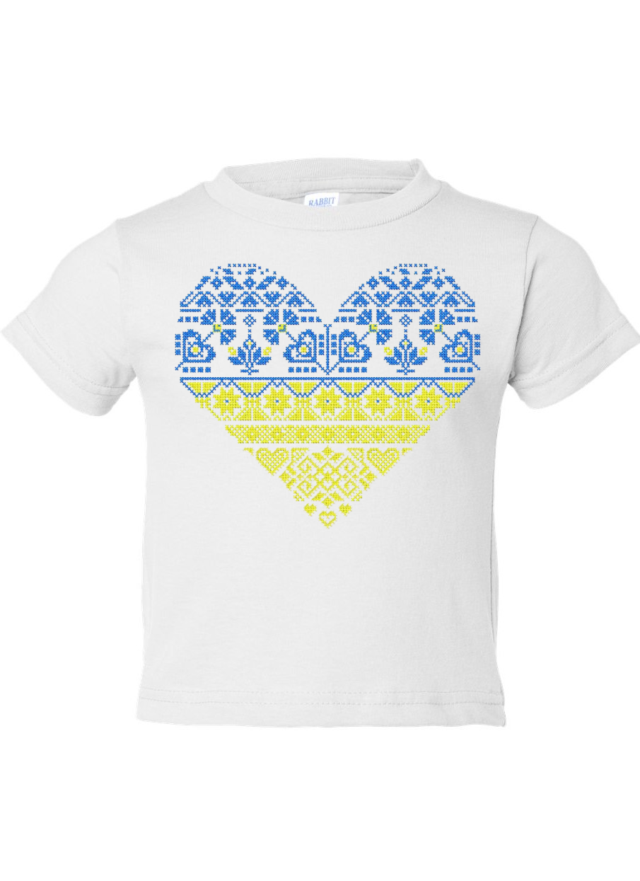 Toddler t-shirt "Blue and yellow heart"