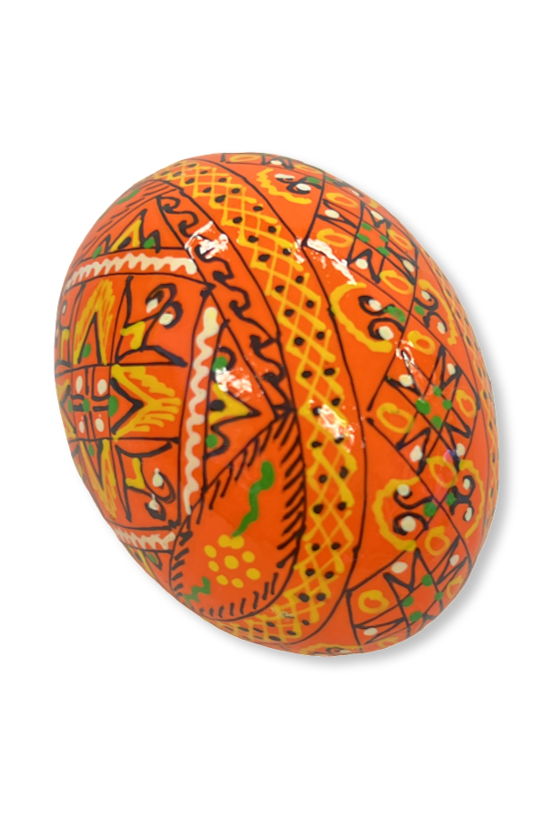 Ukrainian hand-made wood Easter egg "Pysanka" 7 colors