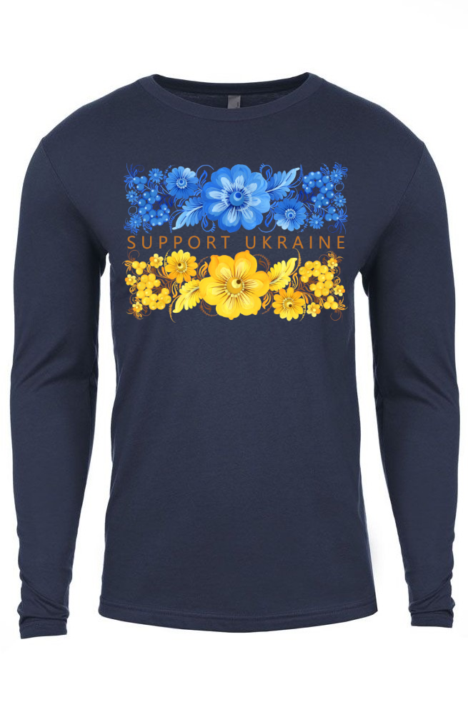 Adult long sleeve shirt "Support Ukraine"