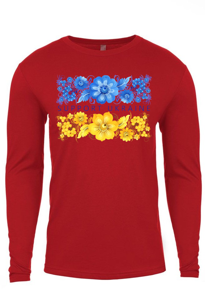 Adult long sleeve shirt "Support Ukraine"