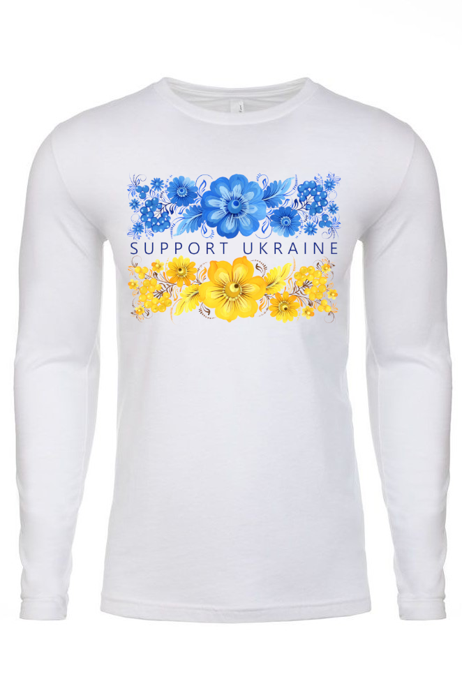 Adult long sleeve shirt "Support Ukraine"