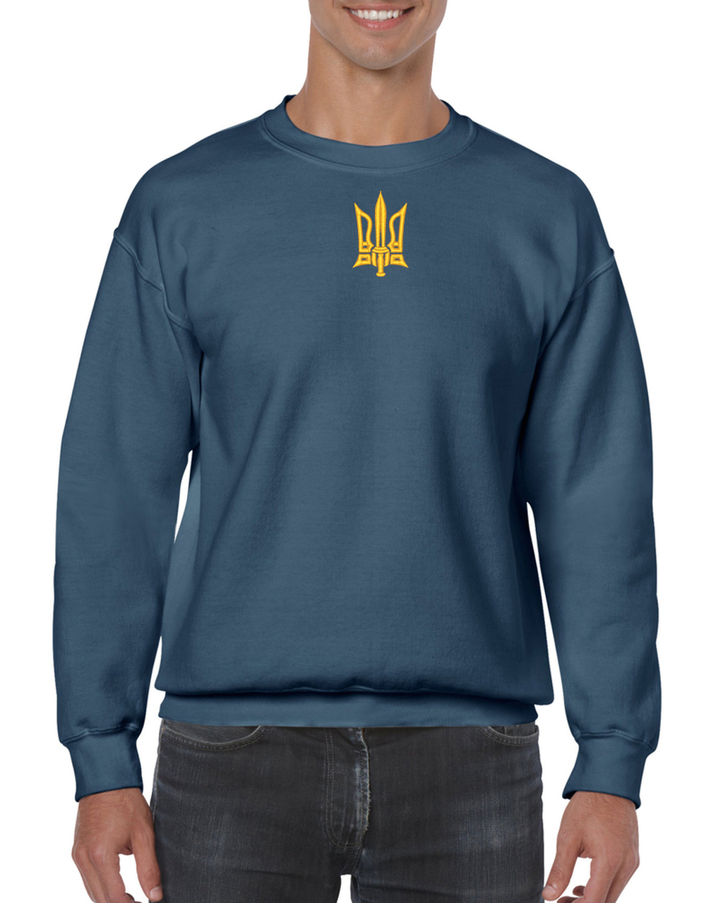 Adult unisex embroidered sweatshirt "Combat Tryzub"