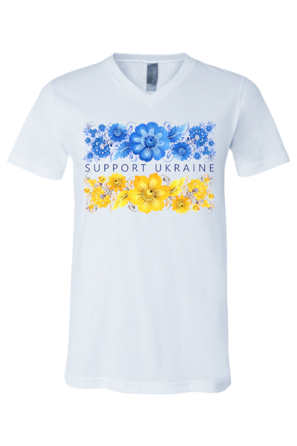 Adult v-neck t-shirt "Support Ukraine"