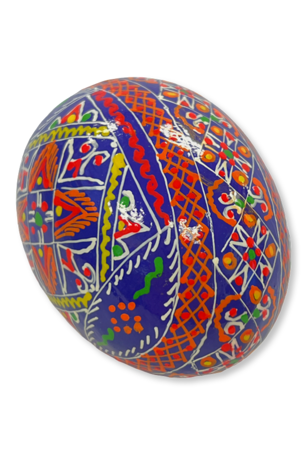 Ukrainian hand-made wood Easter egg "Pysanka" 7 colors