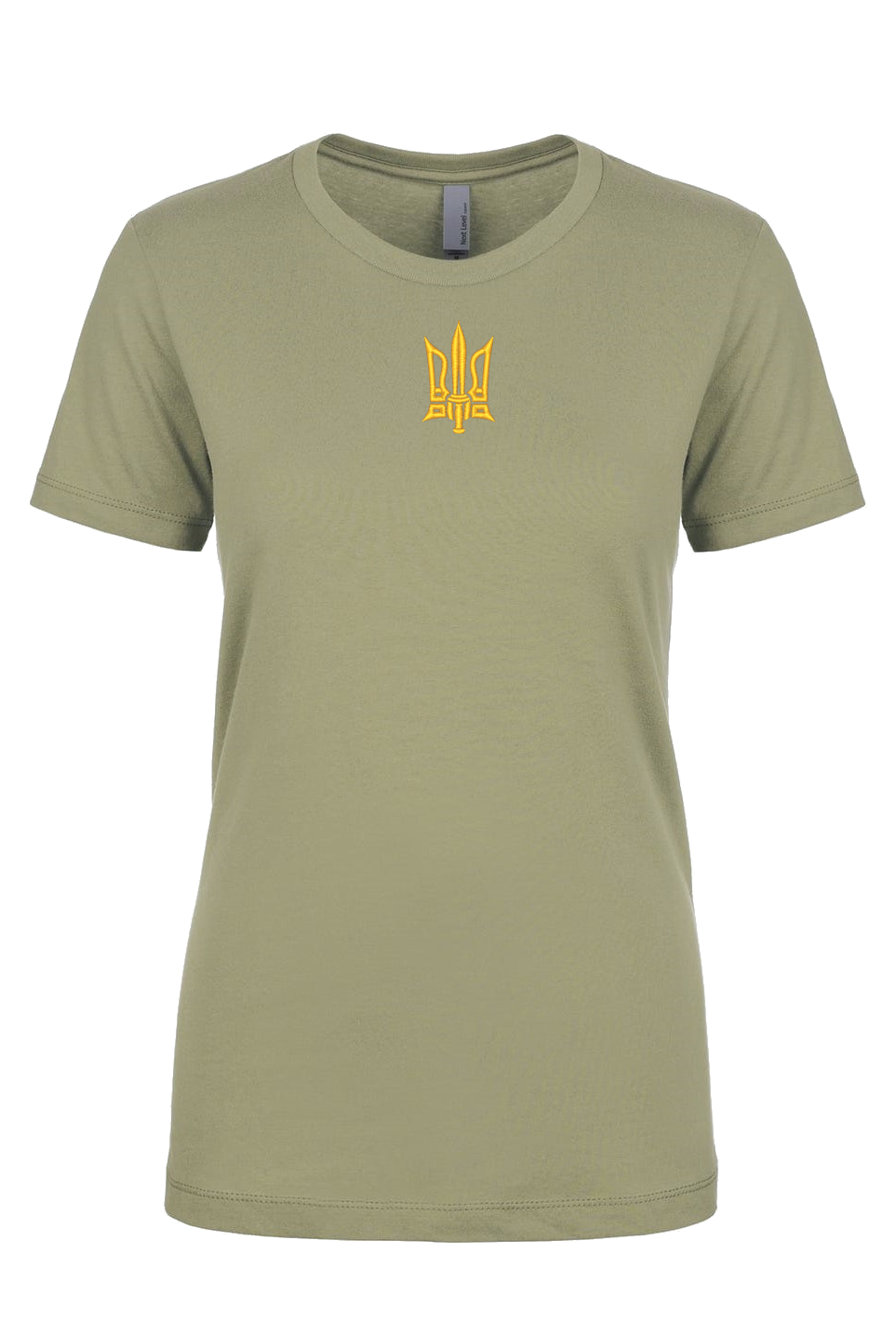 Female fit embroidered t-shirt "Tryzub"