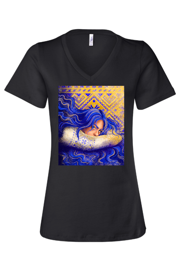 Female fit v-neck t-shirt "Nezlamna"