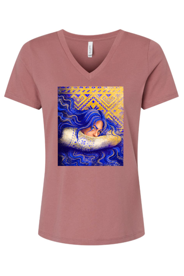 Female fit v-neck t-shirt "Nezlamna"