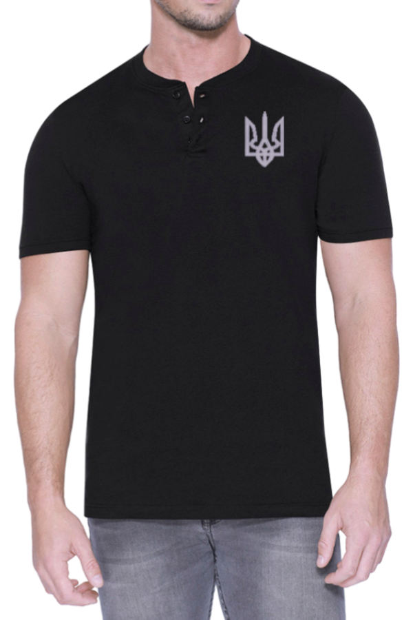 Adult embroidered henley shirt "Leader"