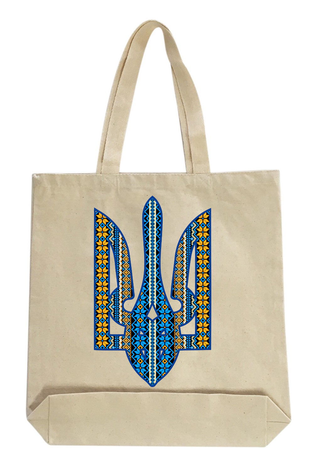 Canvas Tote Bag with Ukrainian print