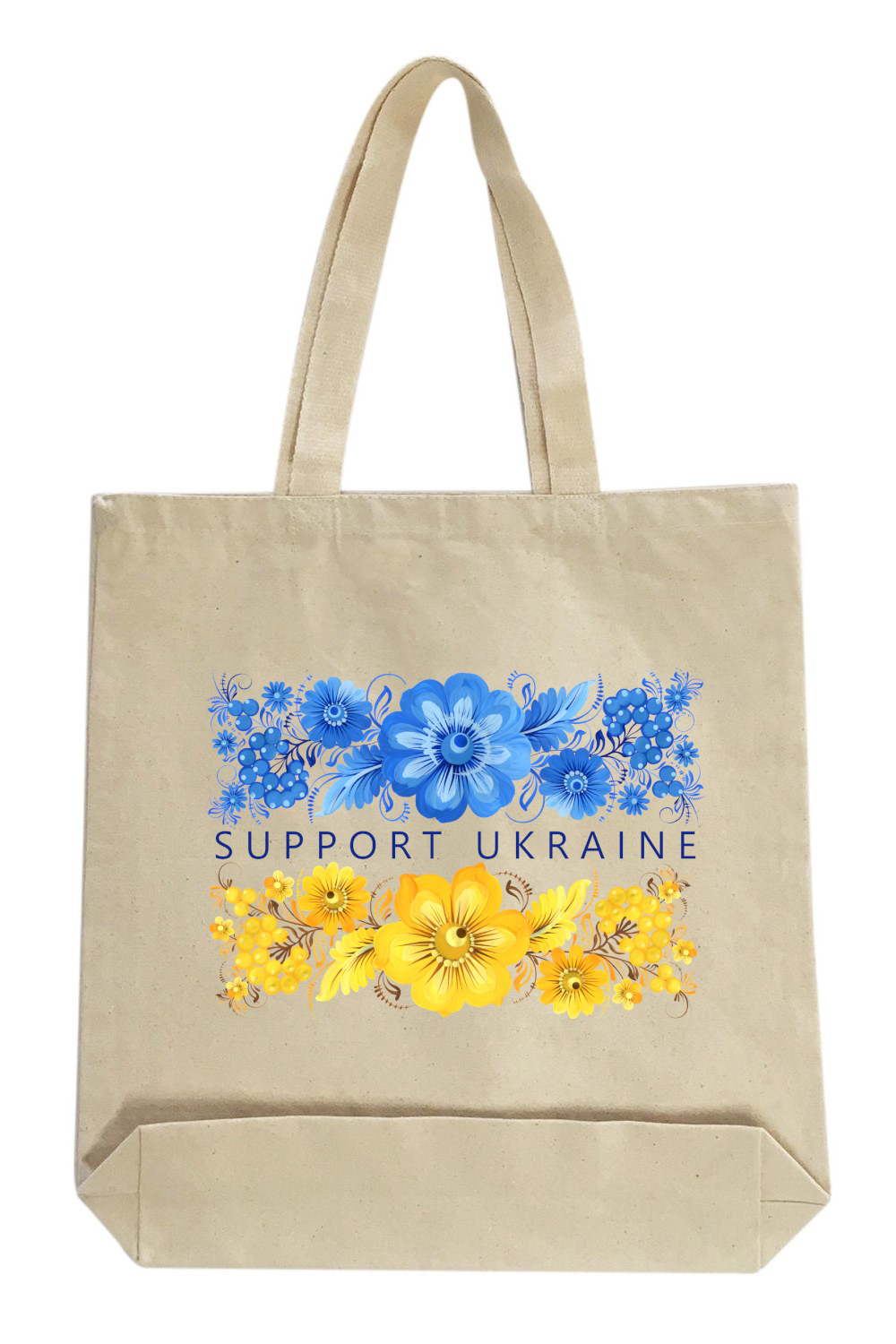 Canvas Tote Bag with Ukrainian print