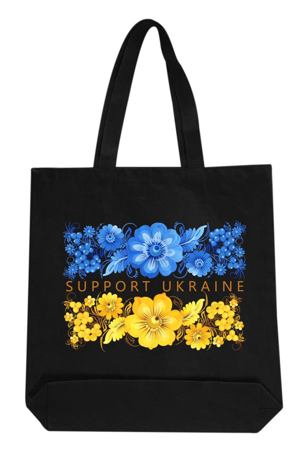 Canvas Tote Bag with Ukrainian print