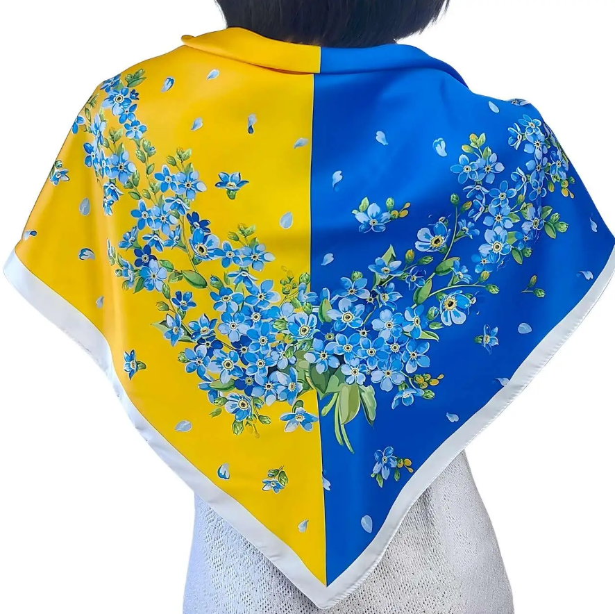 Ukrainian patriotic square scarf