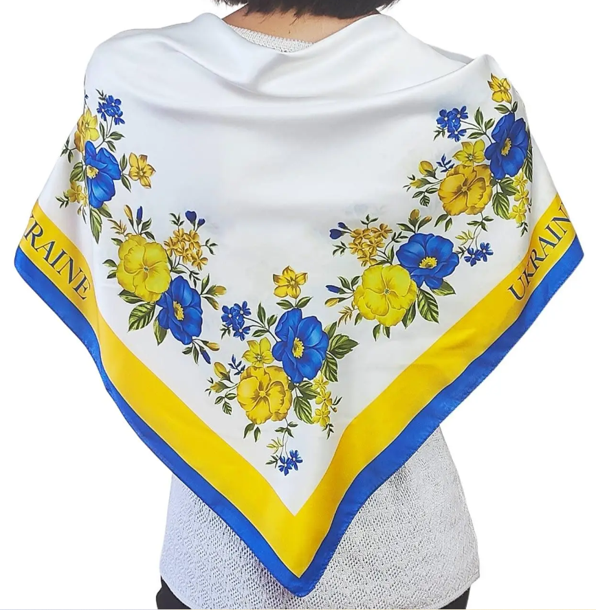 Ukrainian patriotic square scarf