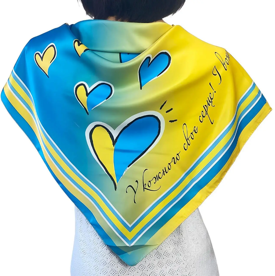 Ukrainian patriotic square scarf