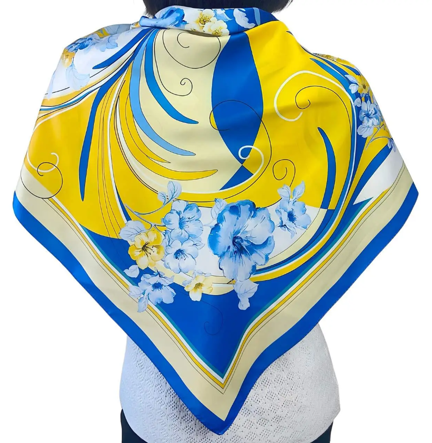Ukrainian patriotic square scarf