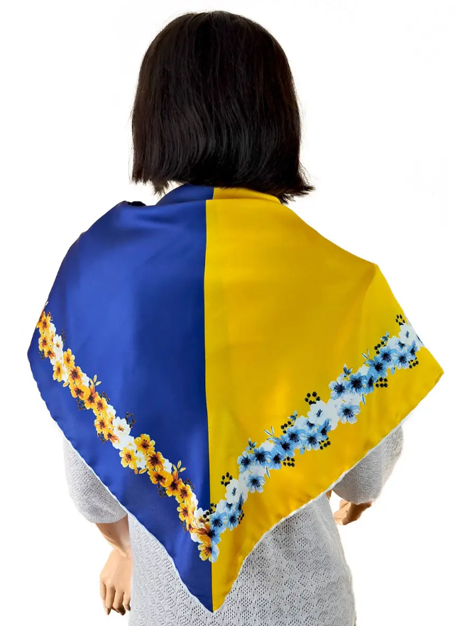 Ukrainian patriotic square scarf