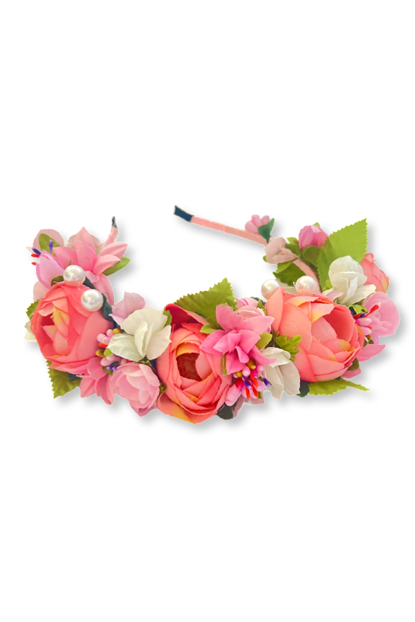 Headband "Peach Peony"