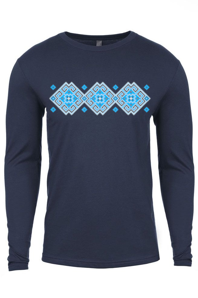 Adult long sleeve shirt "Vortex" blue