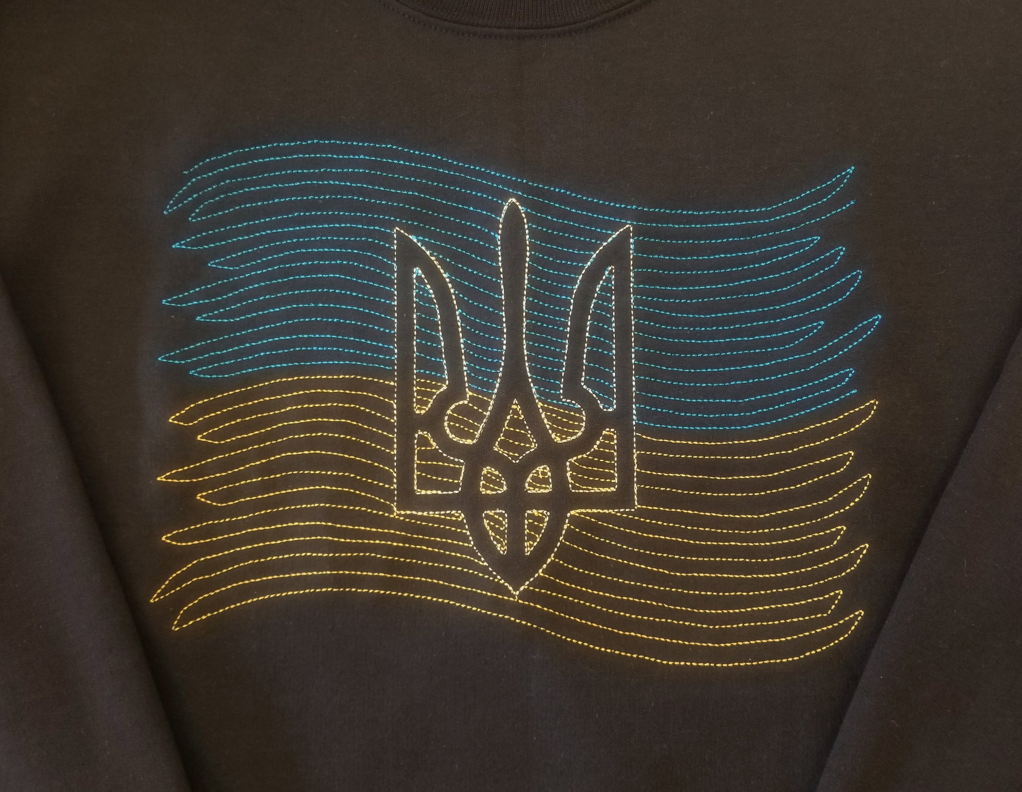 Adult unisex sweatshirt with Ukrainian symbolics embroidery