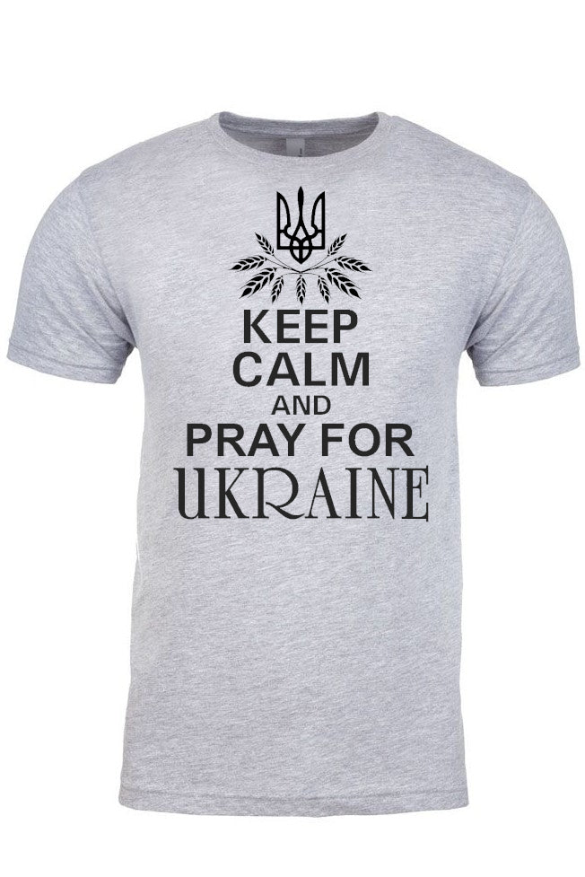 Adult t-shirt "Keep calm and pray for Ukraine"