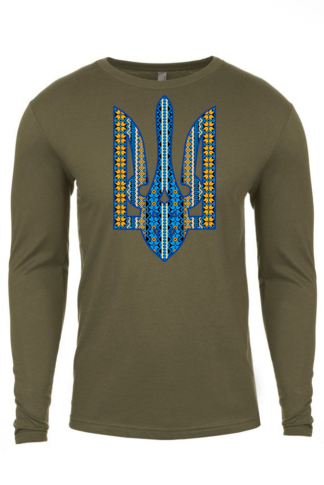 Adult long sleeve shirt "Ornate Tryzub"