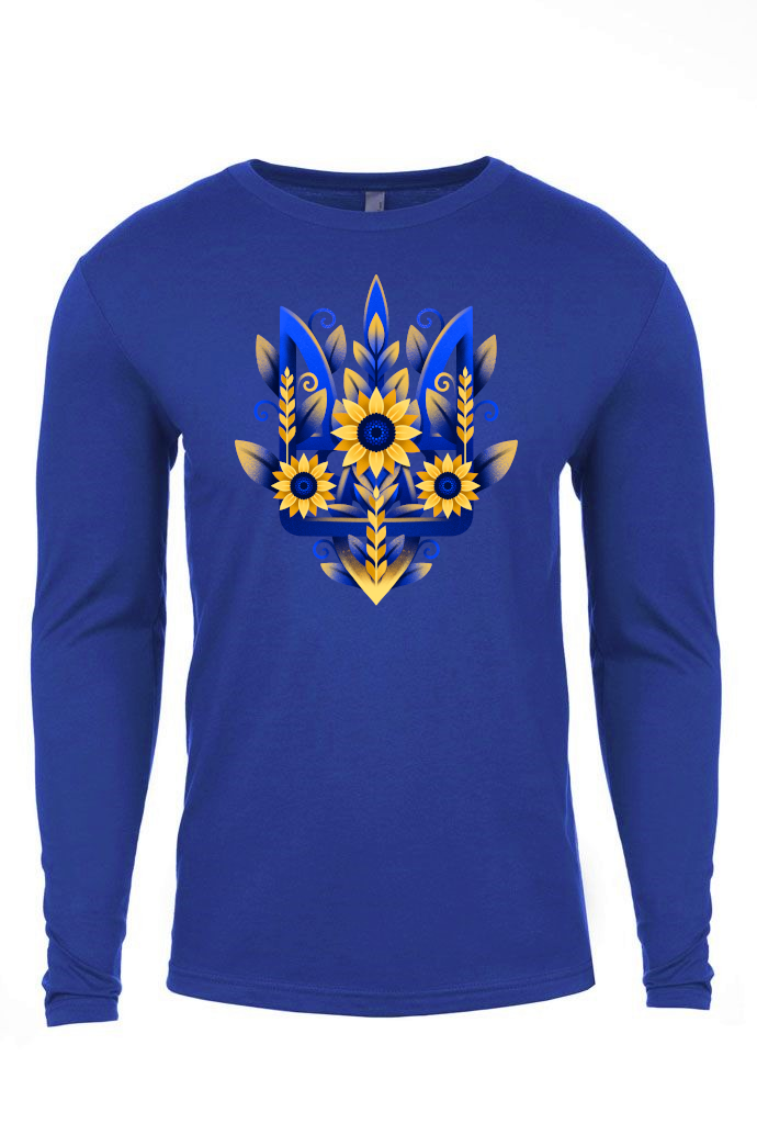 Adult long sleeve shirt "Sunflower Tryzub"