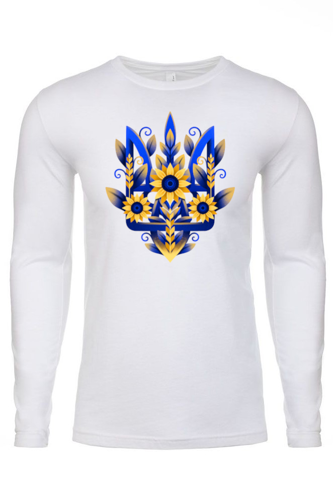 Adult long sleeve shirt "Sunflower Tryzub"