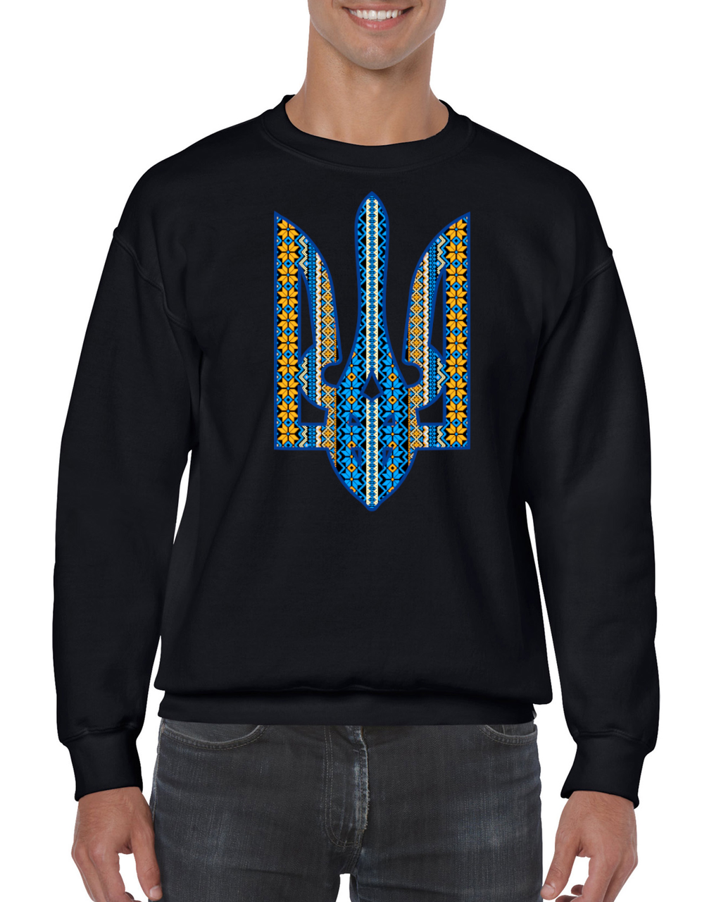 Adult unisex sweatshirt "Ornate Tryzub"