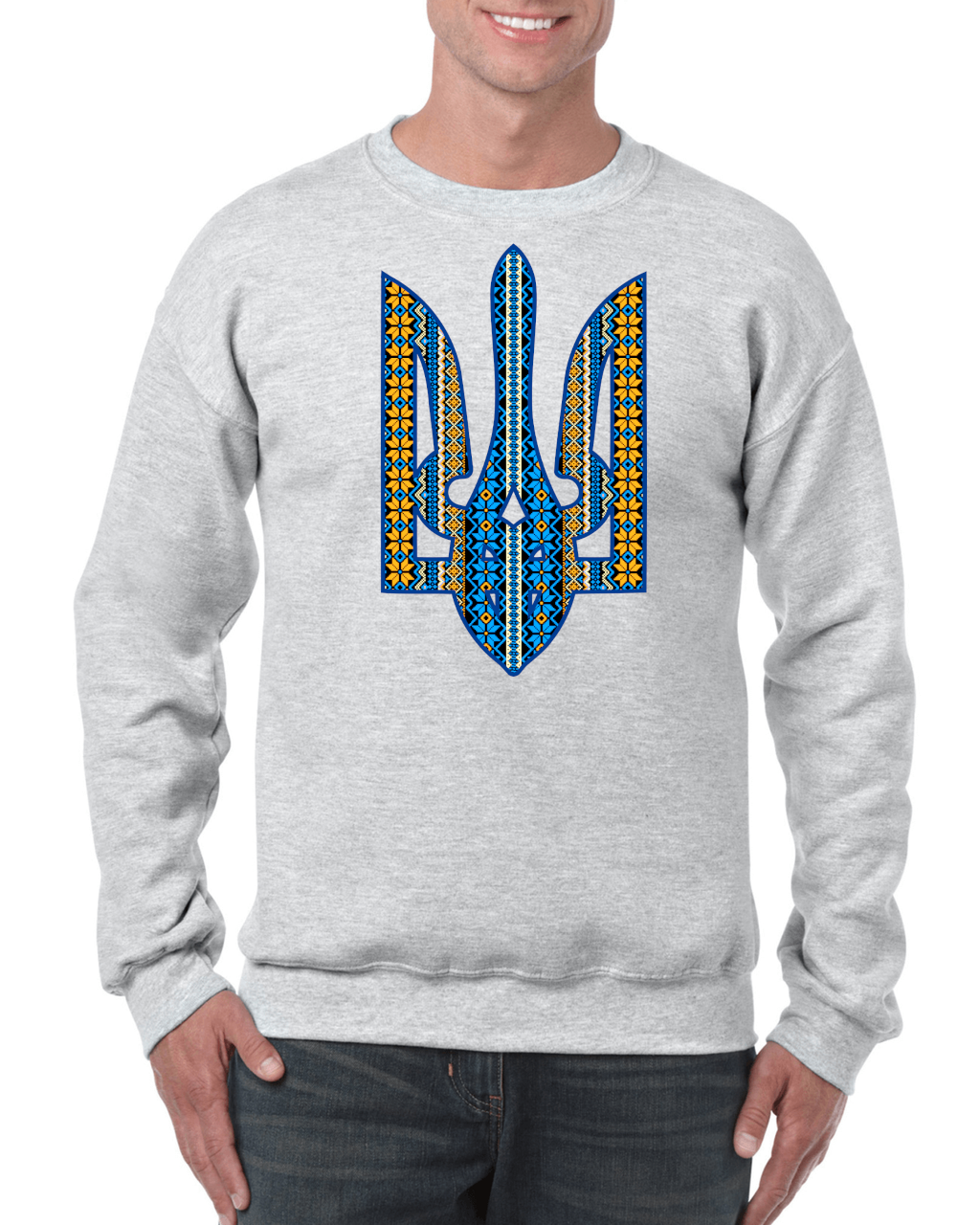 Adult unisex sweatshirt "Ornate Tryzub"