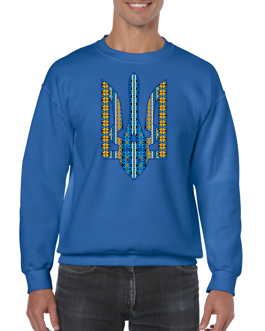 Adult unisex sweatshirt "Ornate Tryzub"