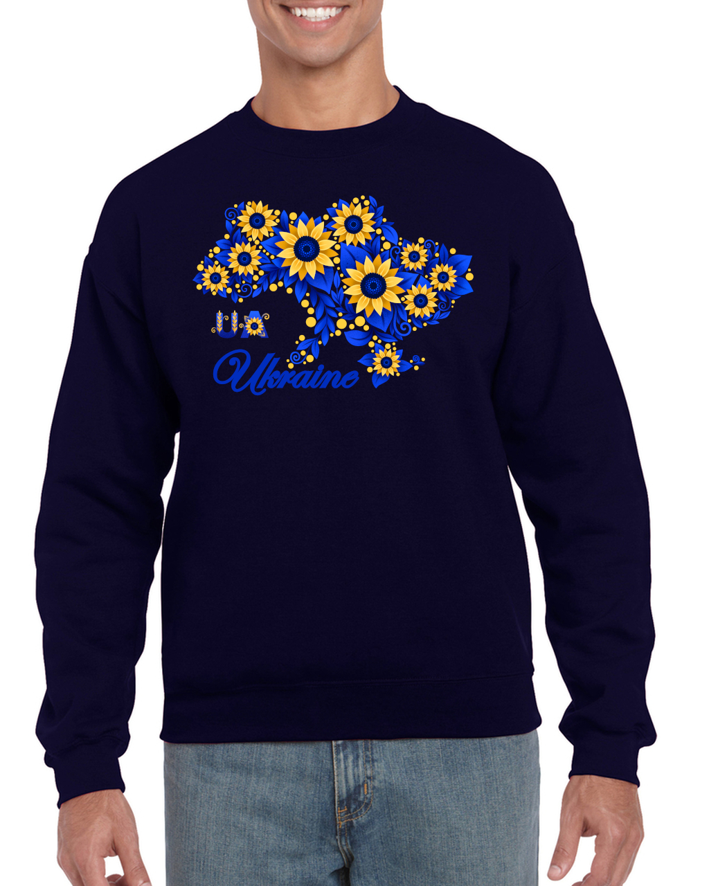 Adult unisex sweatshirt "Sunflower Ukraine"