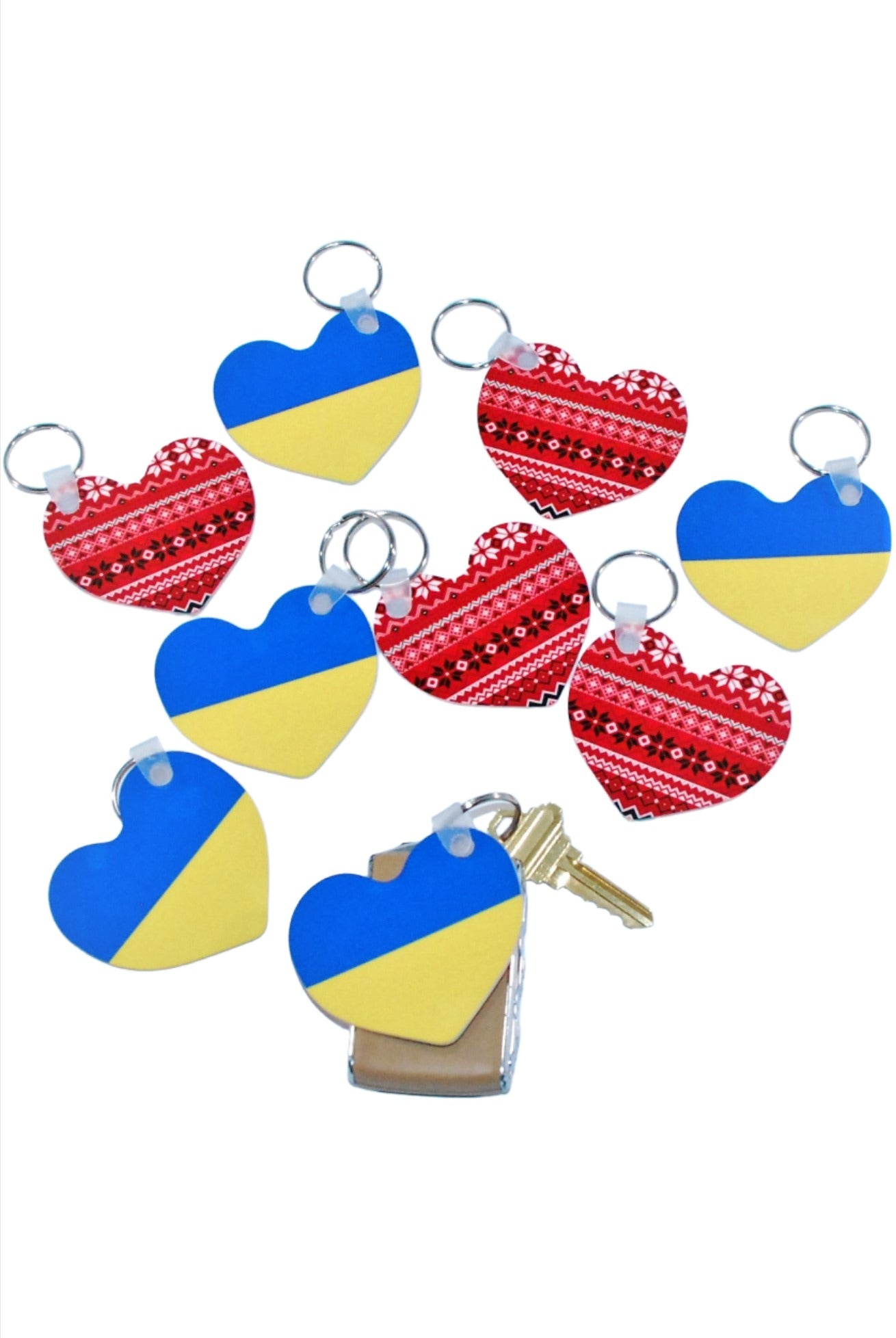 Keychain "Ukie heart" 2.5"