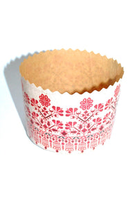 Easter bread baking paper forms. Red