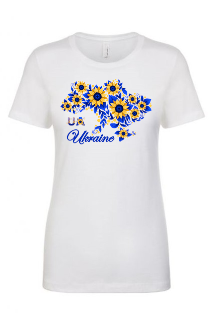 Female fit t-shirt "Sunflower Ukraine"