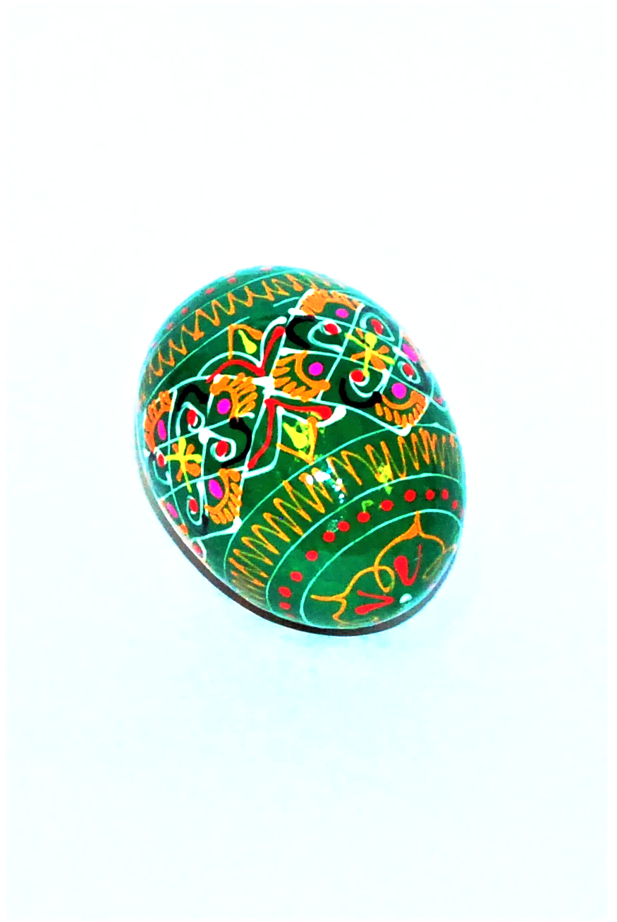 Ukrainian hand-made wood Easter egg "Pysanka"