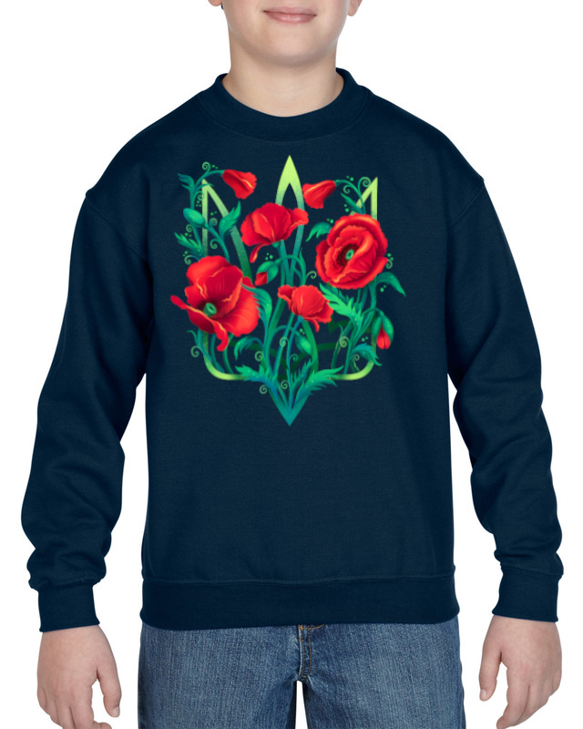 Kids' sweatshirt "Poppy Tryzub"