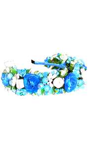 Ukrainian Headband "Blue lush"