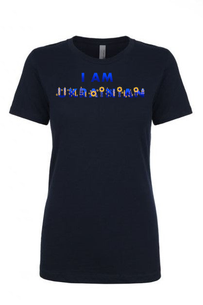 Female fit t-shirt "I AM UKRAINIAN"