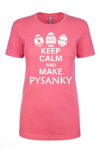 Female fit t-shirt "Keep calm and make Pysanky"