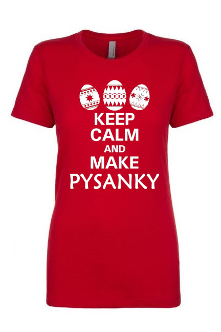 Female fit t-shirt "Keep calm and make Pysanky"